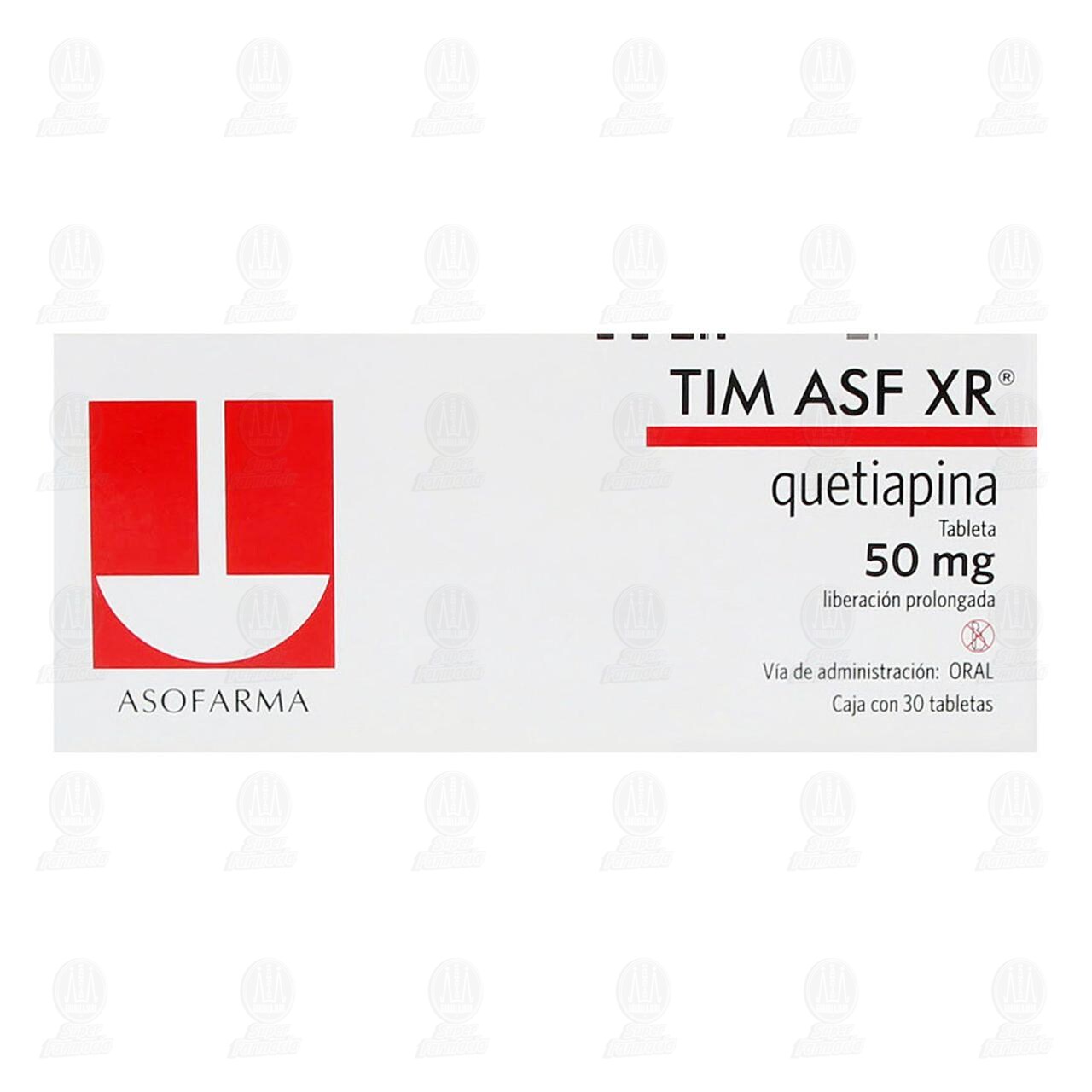 Tim ASF XR 50 mg, 30 Tabletas. image number 1