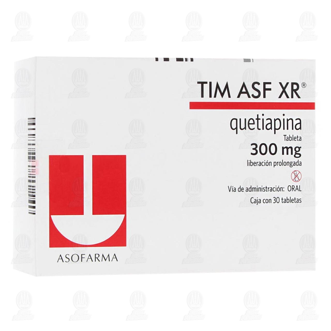 Tim ASF XR 300 mg, 30 Tabletas Liberaci&oacute;n Prolongada. image number 0