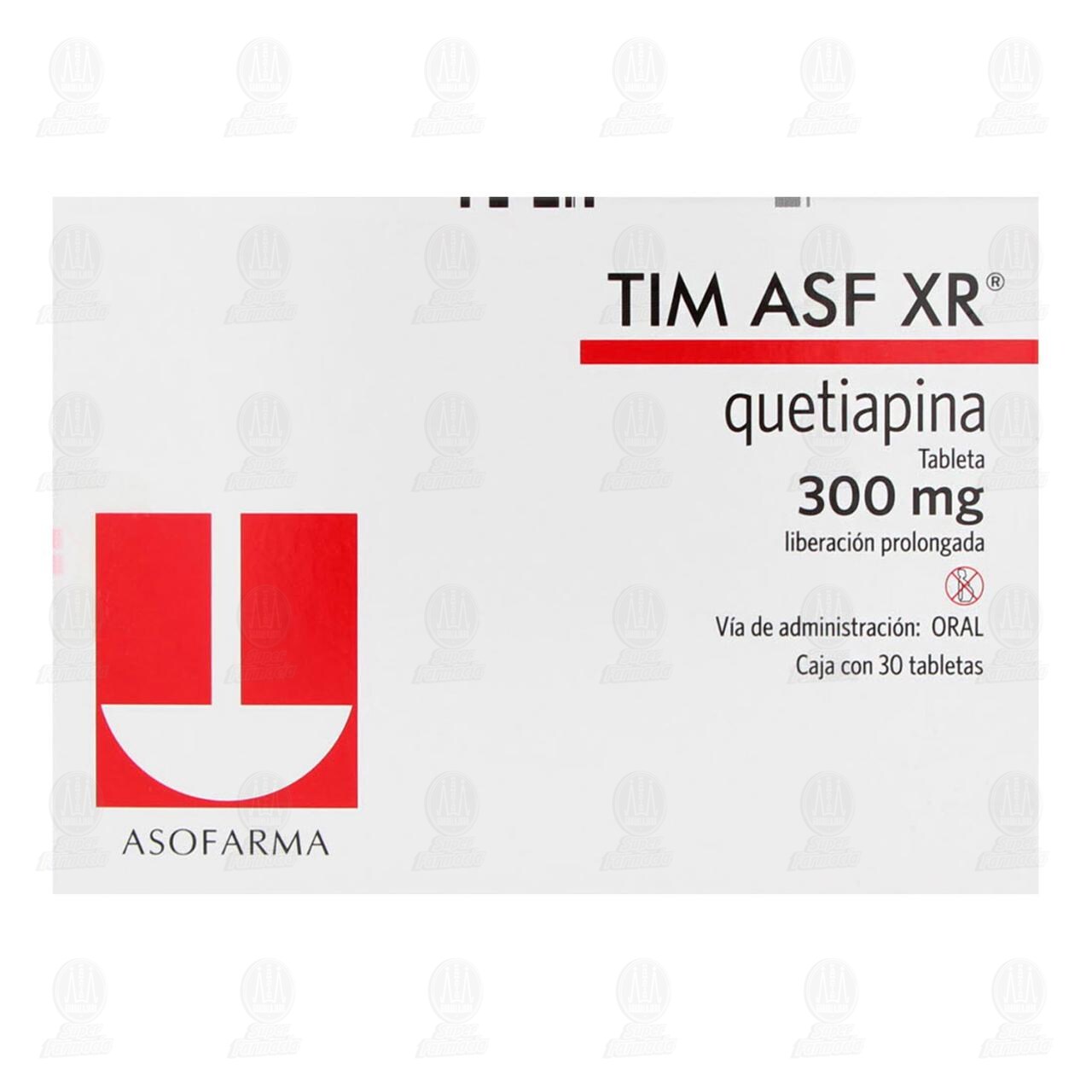 Tim ASF XR 300 mg, 30 Tabletas Liberaci&oacute;n Prolongada. image number 1