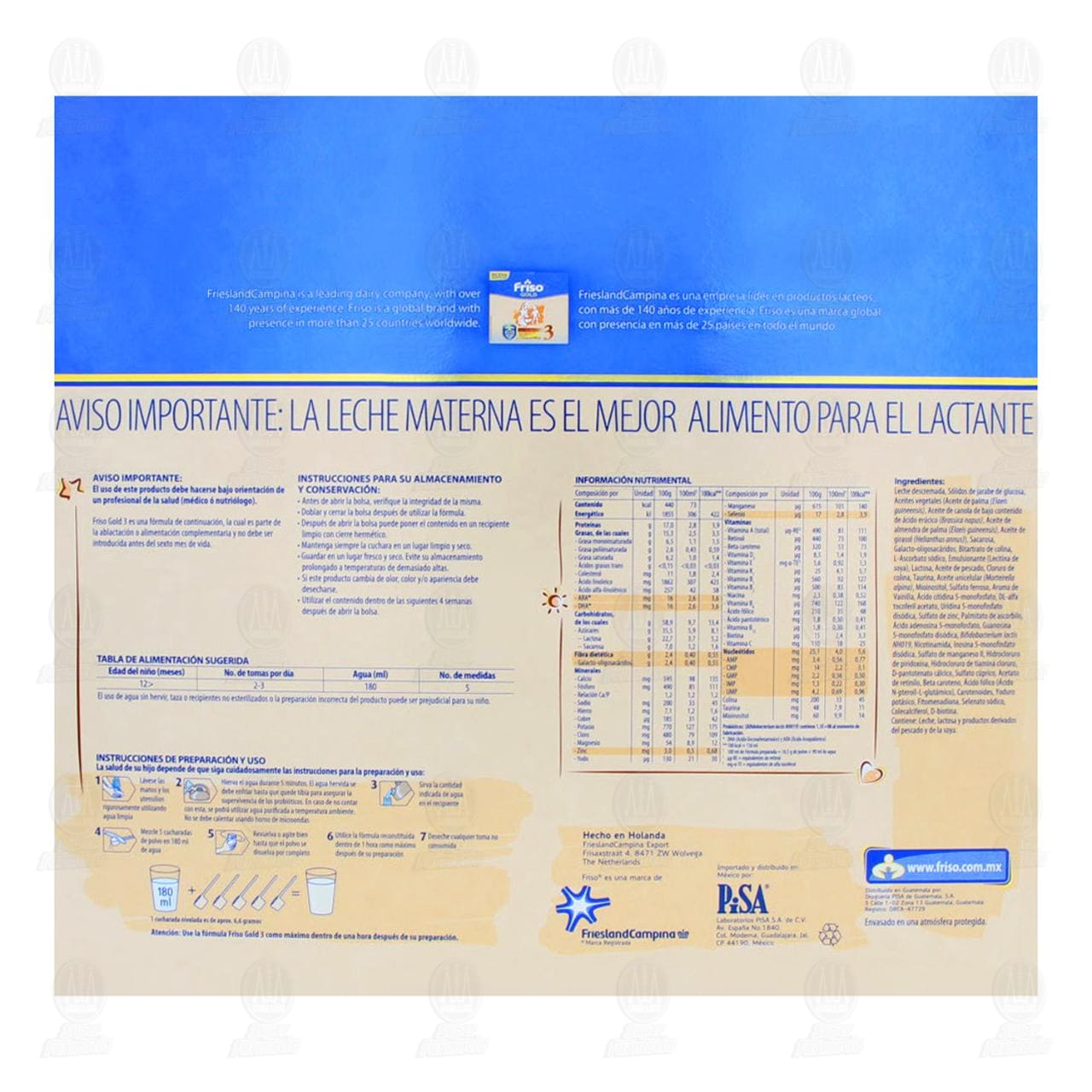 F&oacute;rmula Infantil Friso Gold 3 Joven Explorador Sabor Vainilla (Edad 1 a 3 A&ntilde;os), 1.2 kg. image number 2