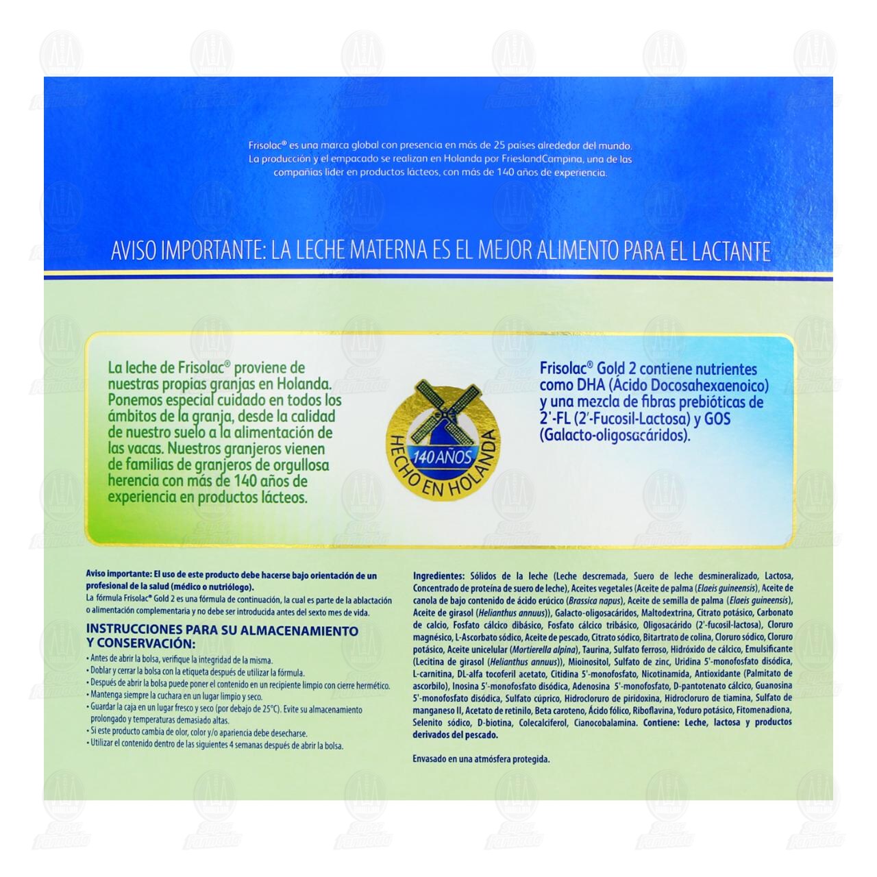 F&oacute;rmula Infantil Frisolac Gold 2 (Edad 6 a 12 Meses), 1.2 kg. image number 2