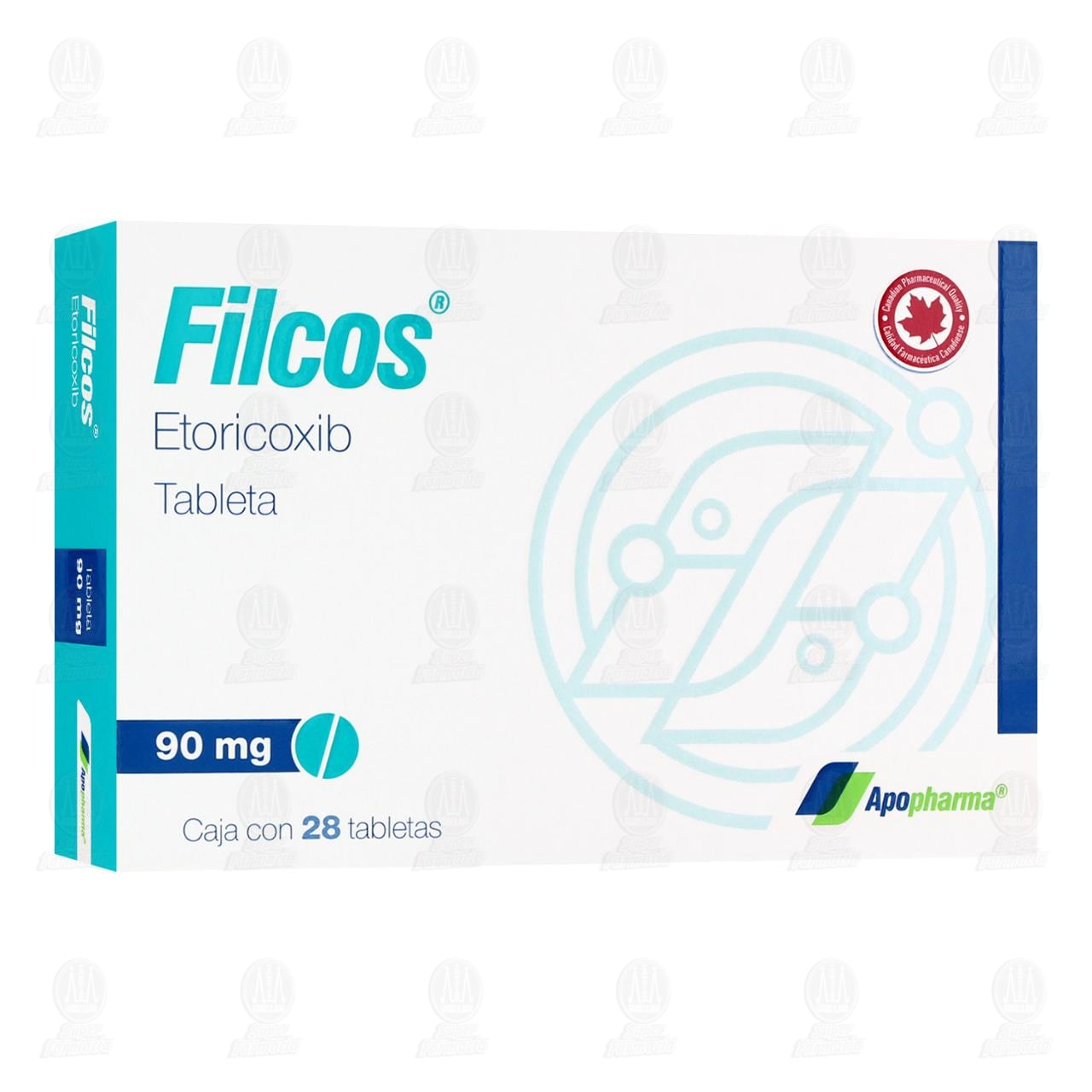 Filcos 90 mg, 28 Tabletas. image number 0