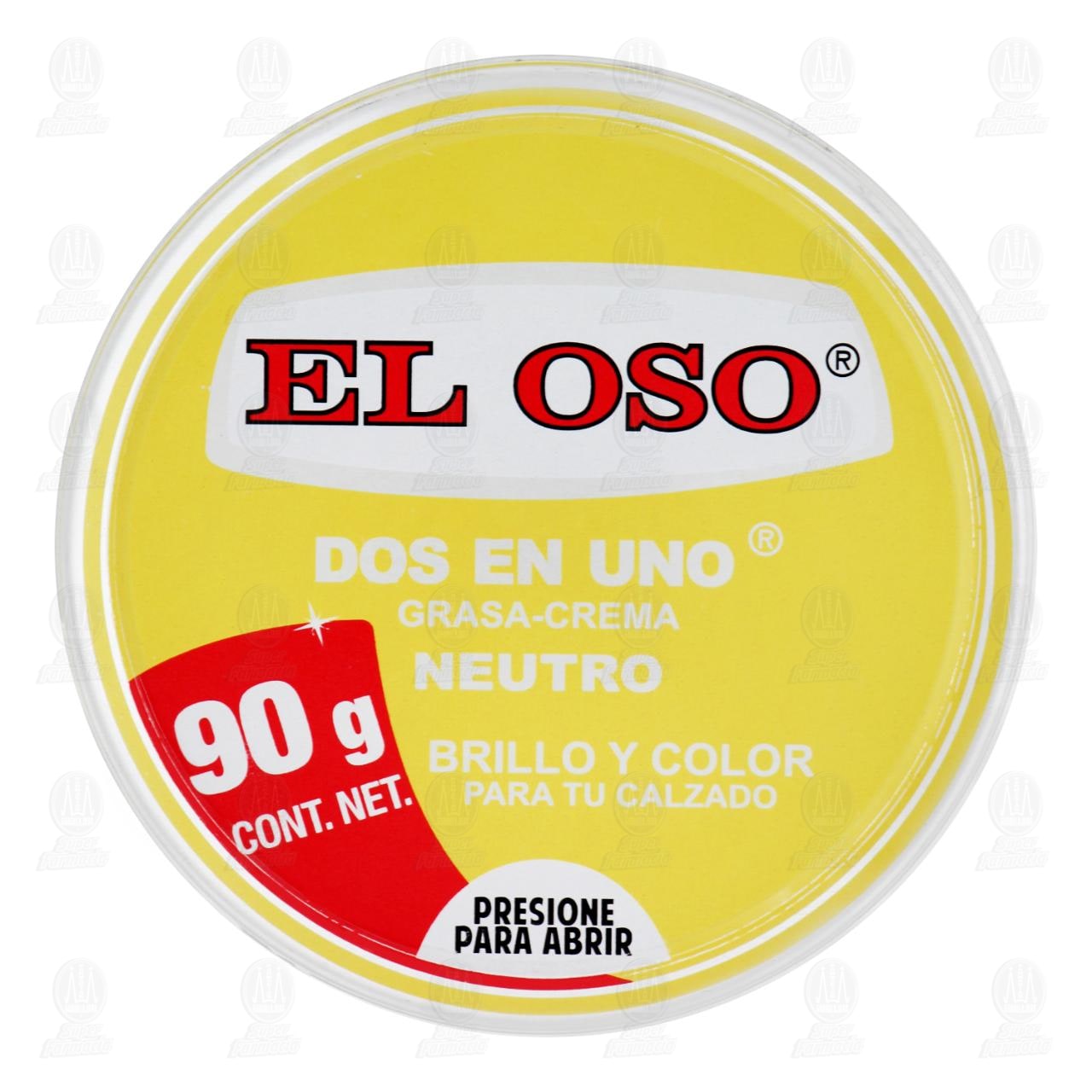 Grasa-Crema El Oso Dos en Uno para Calzado Neutro, 90 gr. image number 0
