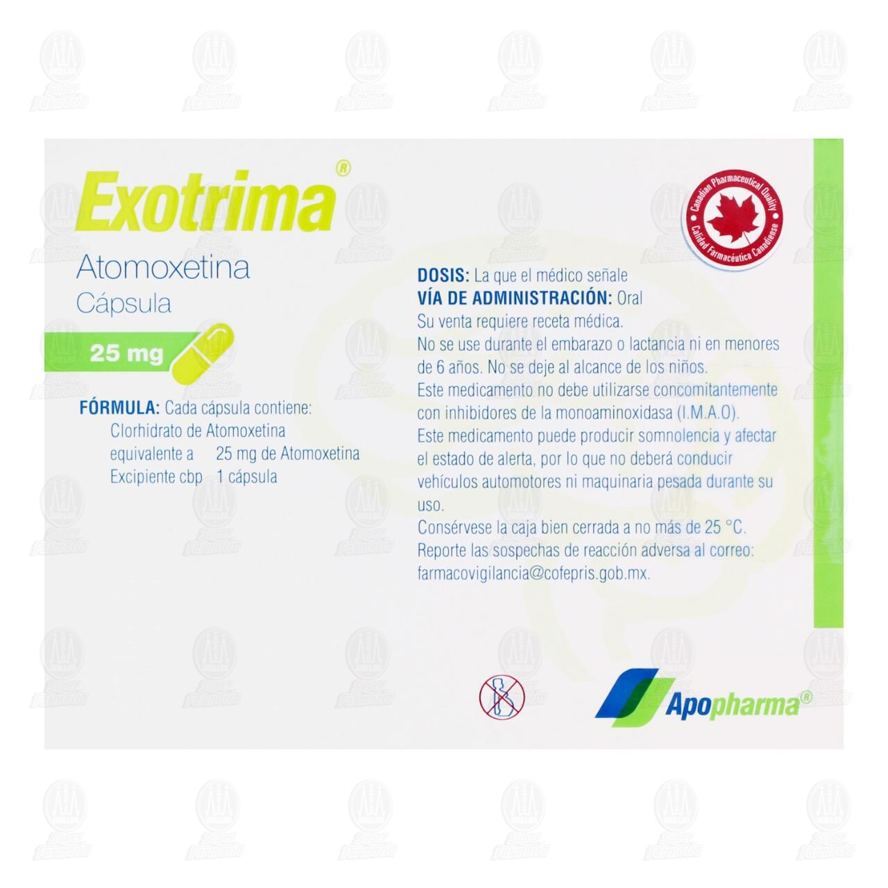Exotrima 25 mg, 14 C&aacute;psulas. image number 2