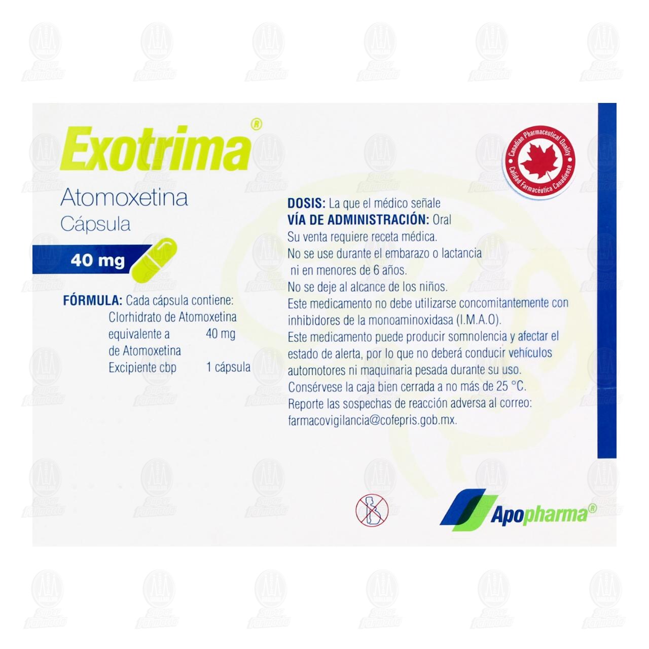 Exotrima 40 mg, 14 C&aacute;psulas. image number 2