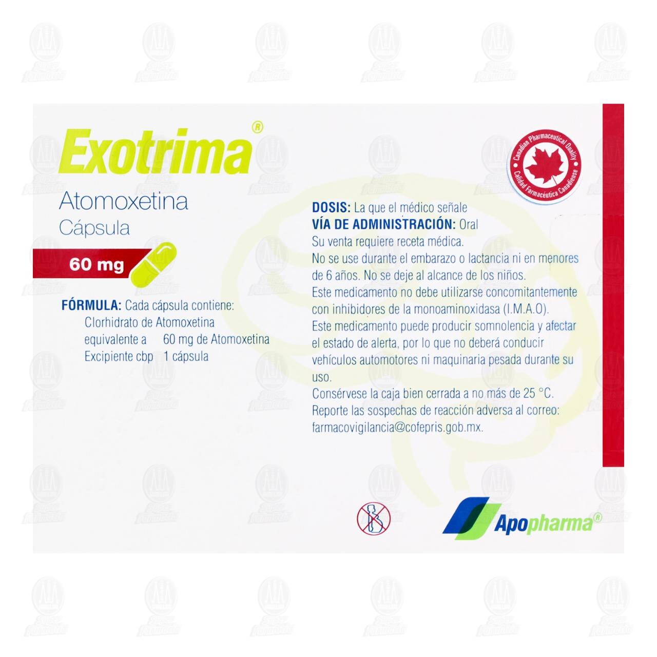 Exotrima 60 mg, 14 C&aacute;psulas. image number 2