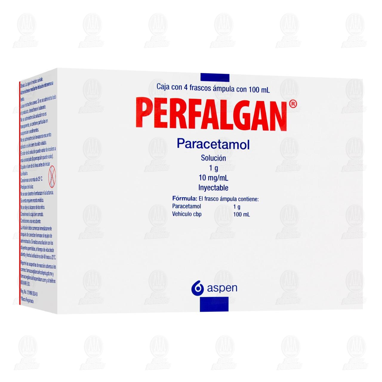 Perfalgan 1 gr Soluci&oacute;n Inyectable, 4 &Aacute;mpulas. image number 0