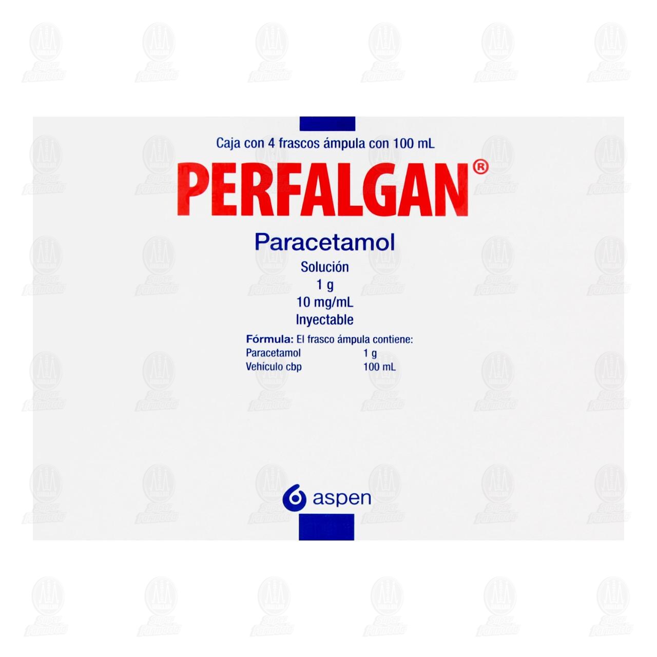 Perfalgan 1 gr Soluci&oacute;n Inyectable, 4 &Aacute;mpulas. image number 1
