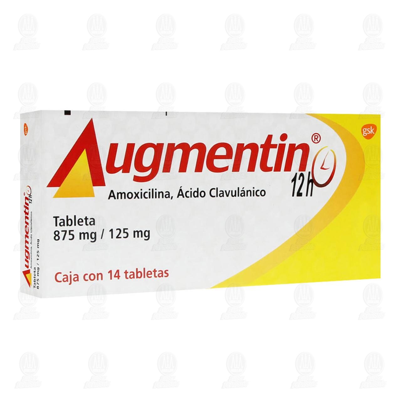 Augmentin 12h 875mg/125mg, 14 Tabletas. image number 0