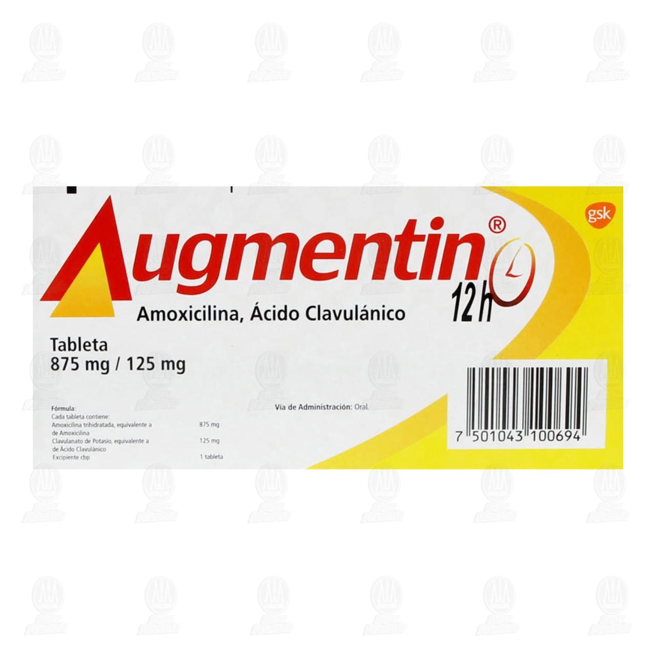 Augmentin 12h 875mg/125mg, 14 Tabletas. image number 2