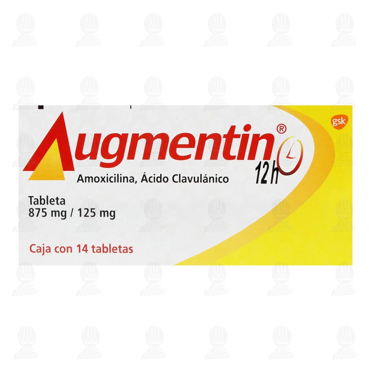 Augmentin 12h 875mg/125mg, 14 Tabletas. image number 1