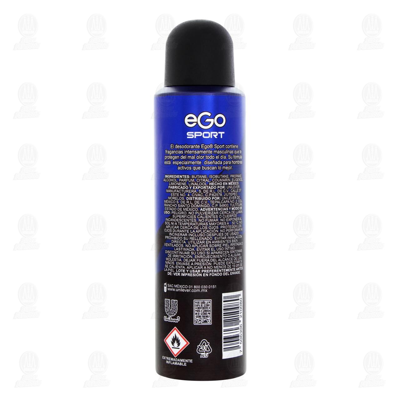 Desodorante Ego Sport en Aerosol, 150 ml. image number 2