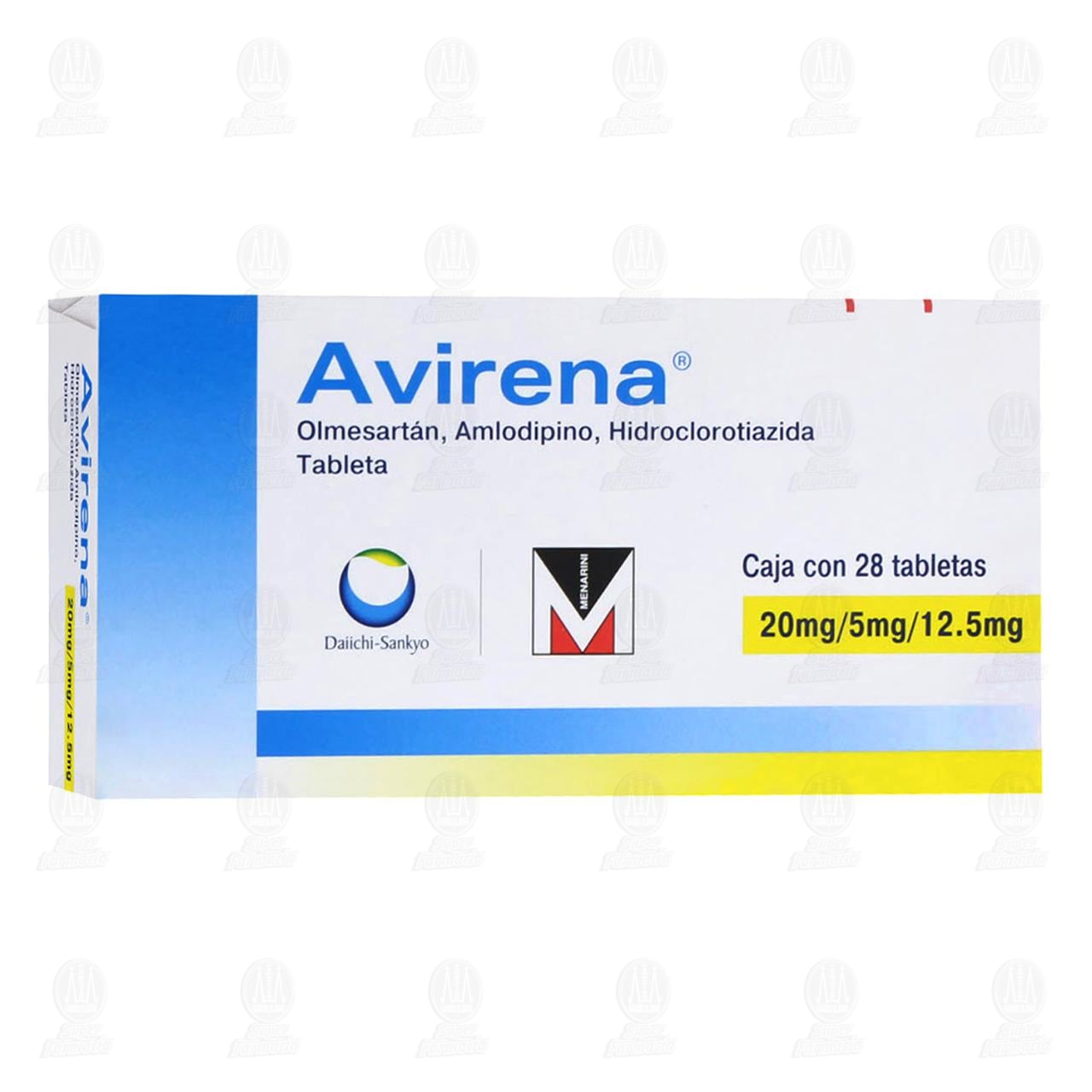 Avirena 20mg/5mg/12.5mg, 28 Tabletas. image number 0