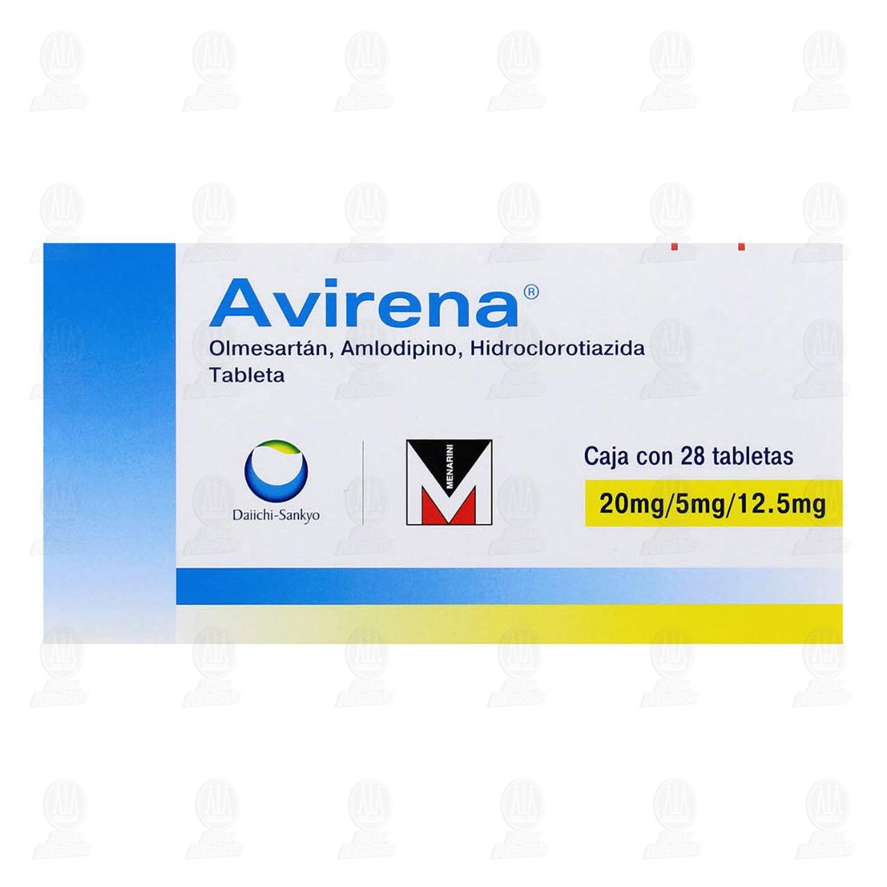 Avirena 20mg/5mg/12.5mg, 28 Tabletas. image number 1