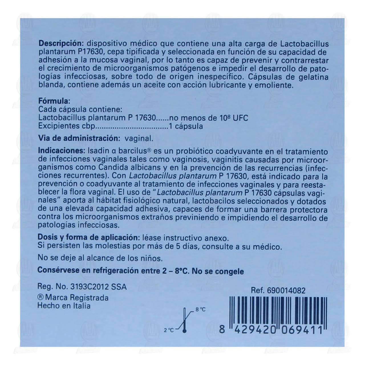 Isadin Barcilus, 6 C&aacute;psulas Vaginales. image number 2