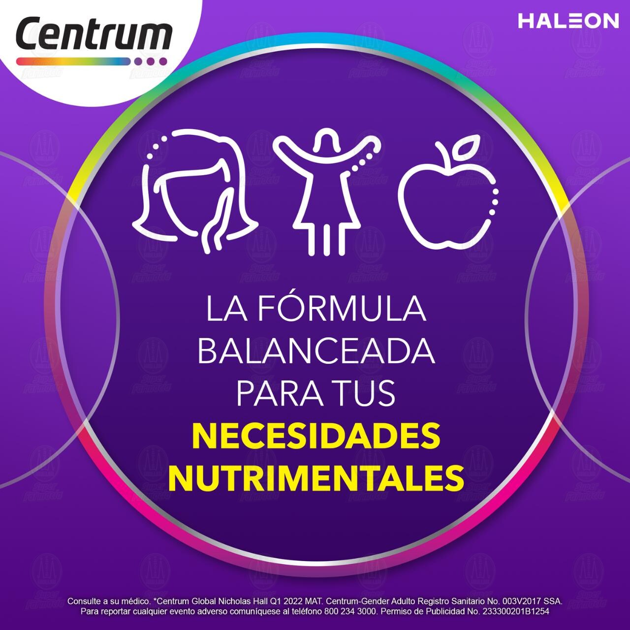 Centrum Gender Adulto para Mujer Multivitam&iacute;nico con Vitaminas C, E, Calcio, Hierro y Retinol, 60 Tabletas. image number 2