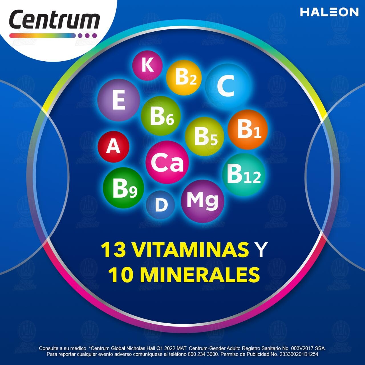 Centrum Gender Adulto para Hombre Multivitam&iacute;nico con Vitaminas B, C, Magnesio, Calcio y Manganeso, 60 Tabletas. image number 3