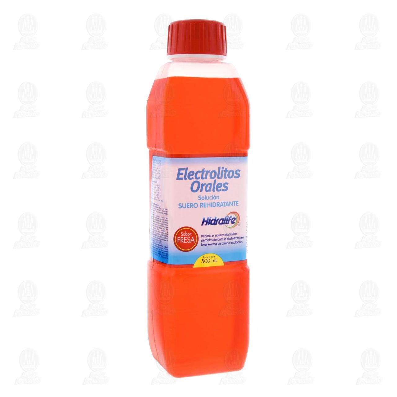 Suero Rehidratante Hidralife Sabor Fresa, 500 ml.