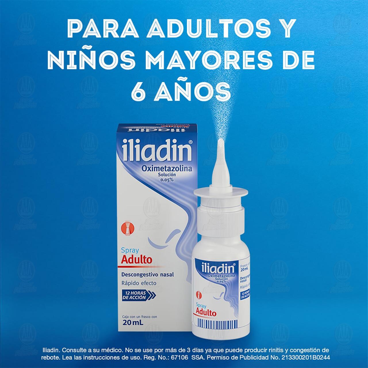 Iliadin Adulto Spray Descongestionante Nasal, 0.05% 20 ml. image number 3