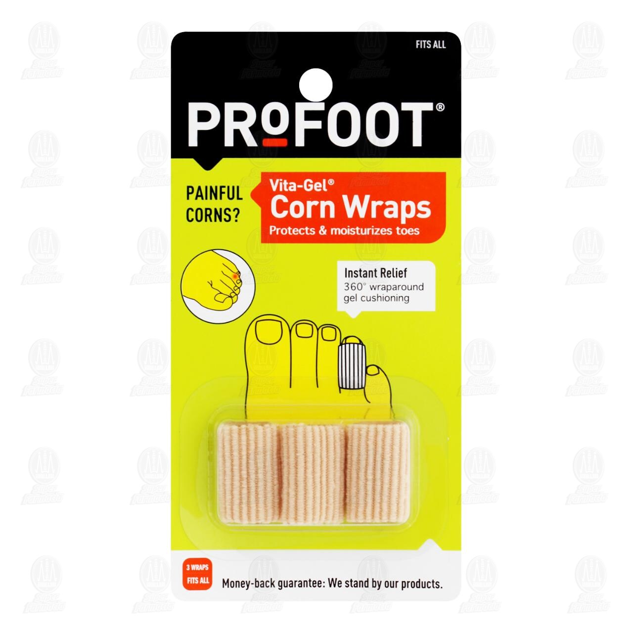 Cubiertas para Callos Profoot Vita-Gel Protege y Humecta los Dedos, 3 pzas. image number 0