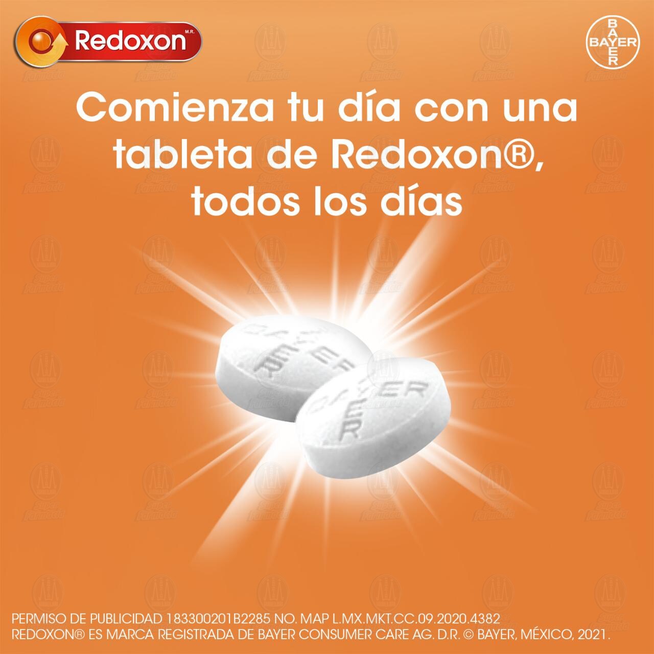 Redoxon Oral 500 mg Vitamina C, 100 Tabletas Orales. image number 2
