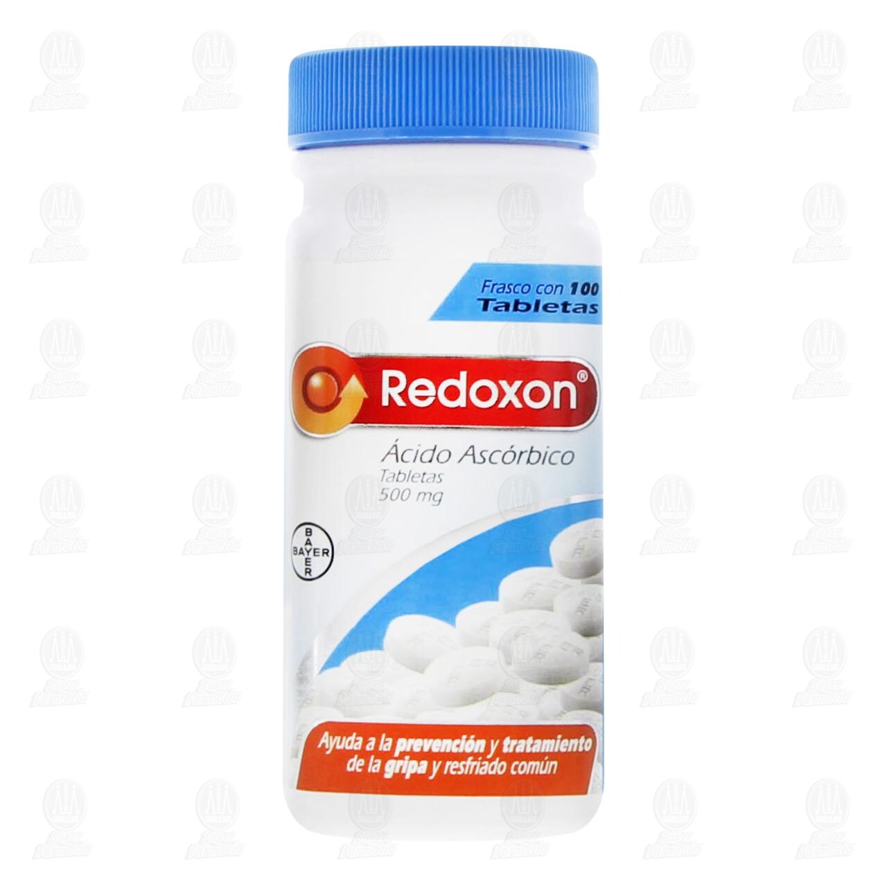 Redoxon Oral 500 mg Vitamina C, 100 Tabletas Orales. image number 1