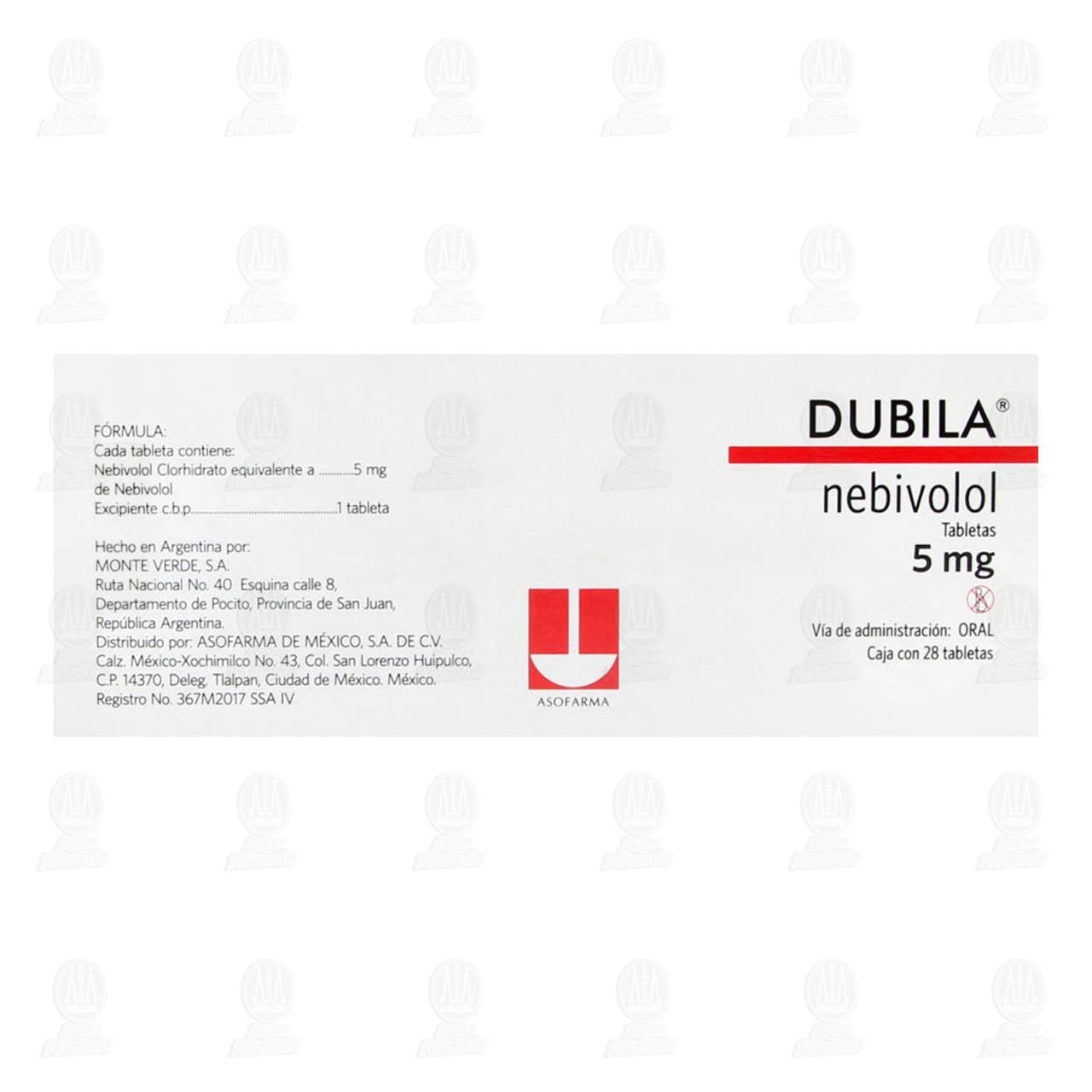 Dubila 5 mg, 28 Tabletas. image number 2