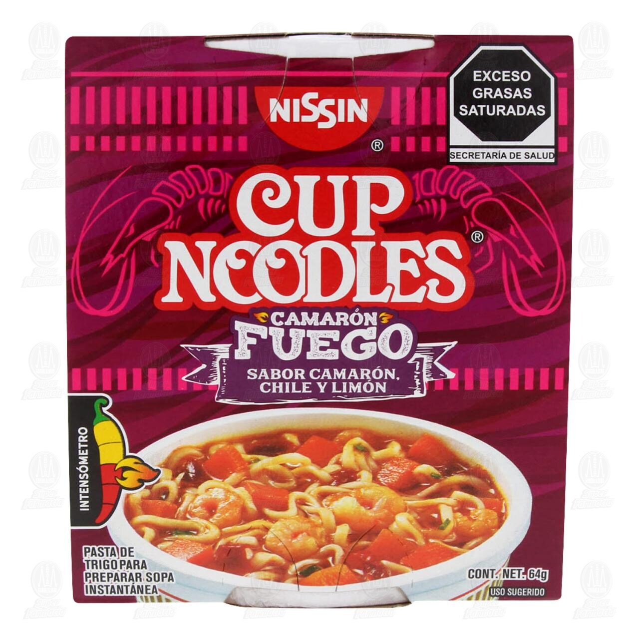 Pasta Nissin Cup Noodles Camarón Fuego, 64 gr. image number 1