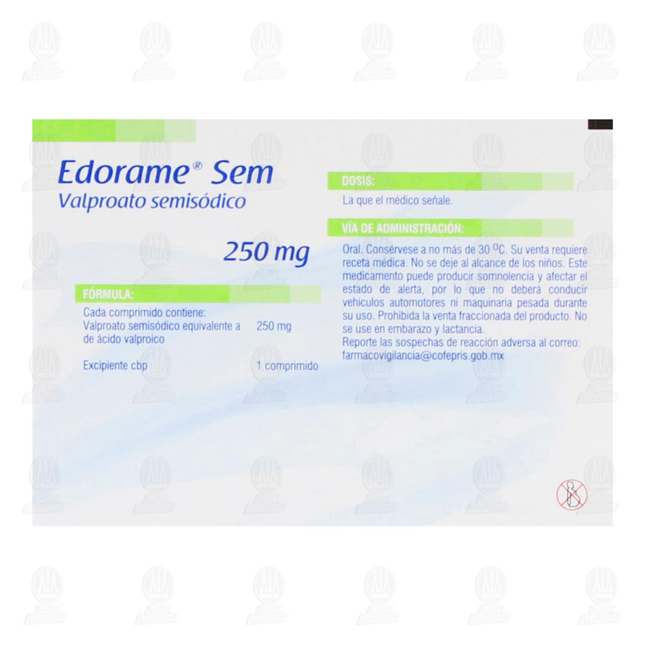 Edorame Sem 250 mg, 30 Comprimidos. image number 2