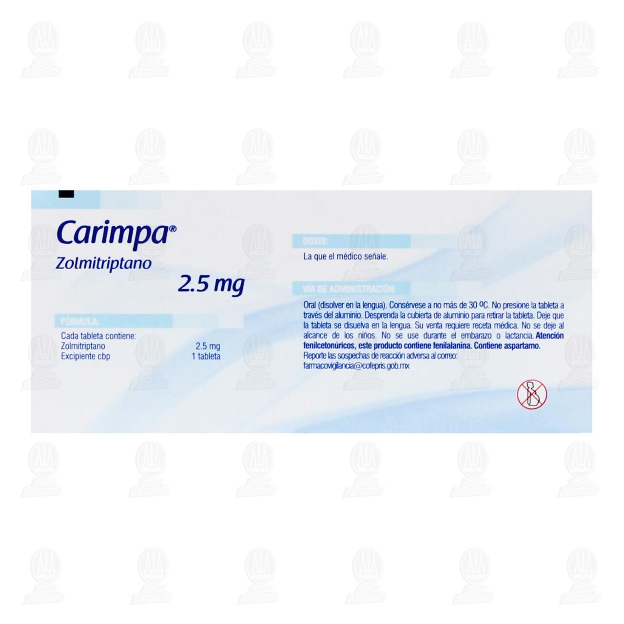 Carimpa 2.5 mg Dispersables, 2 Tabletas. image number 2