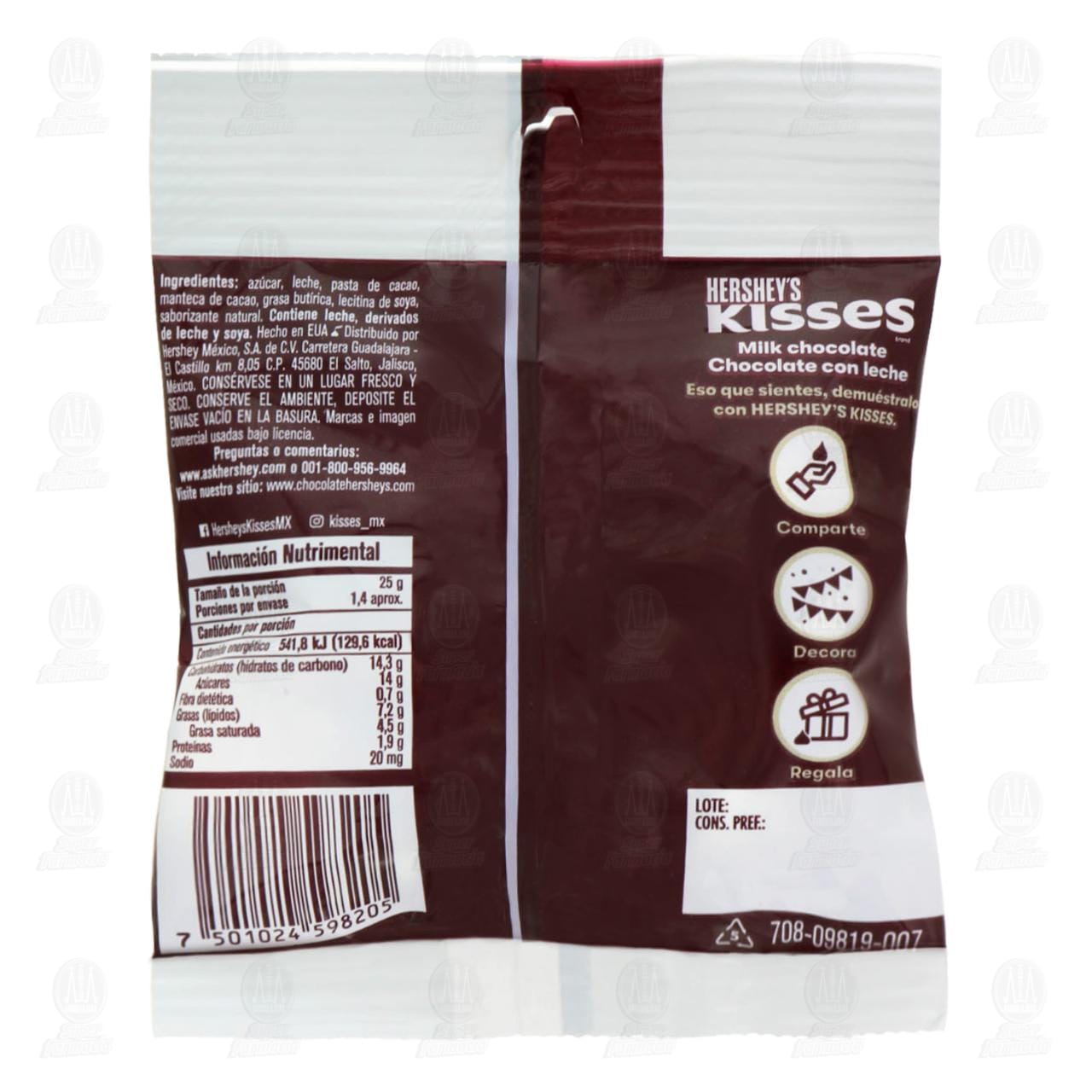 Hershey's Kisses Chocolates 883 G Costco México, 54 OFF