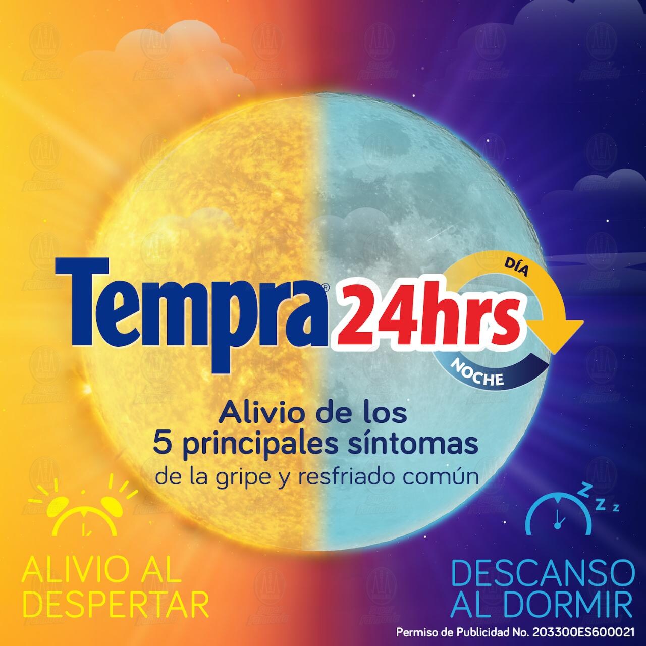 Tempra 24hrs Gripa y Resfriado, 24 Tabletas. image number 3