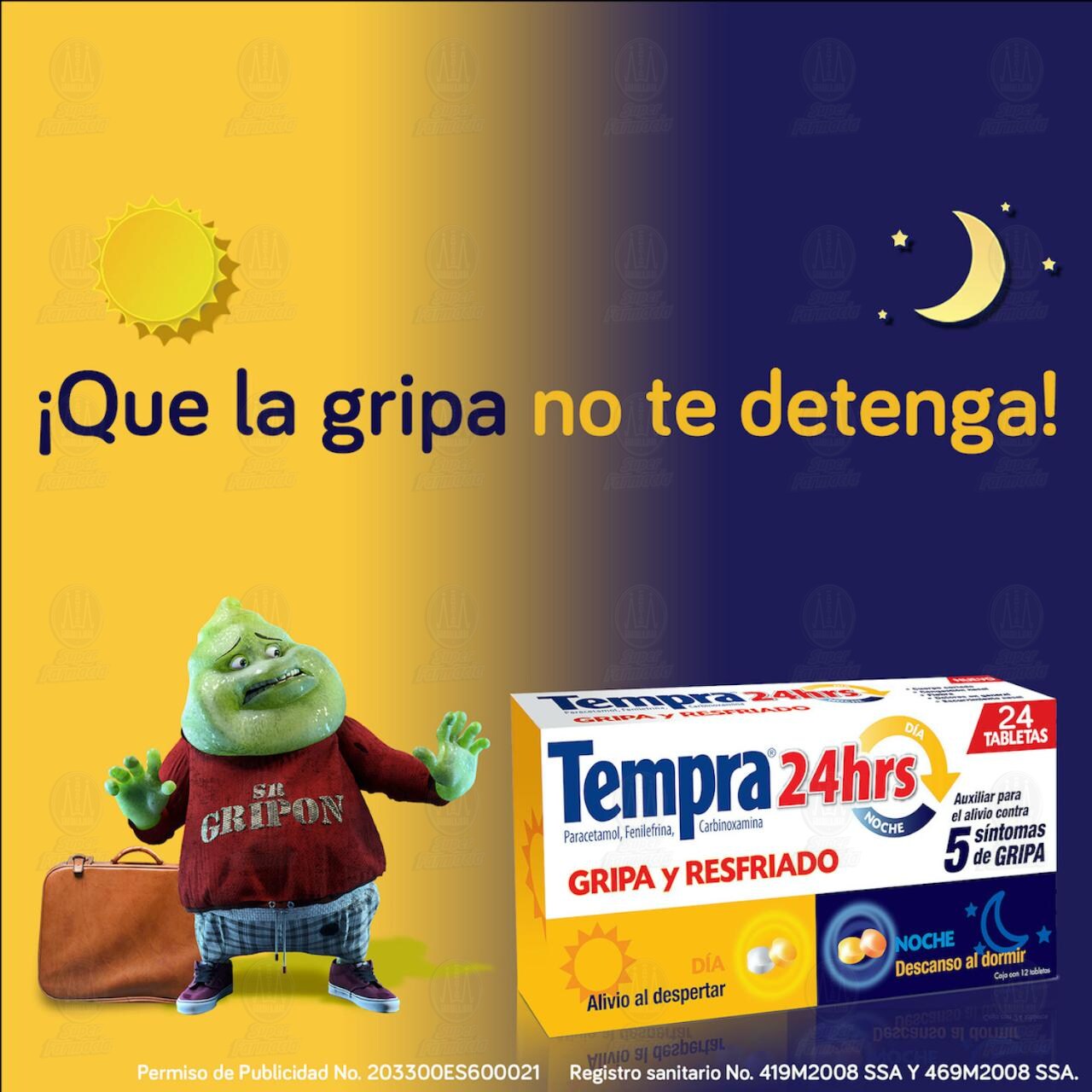 Tempra 24hrs Gripa y Resfriado, 24 Tabletas. image number 4