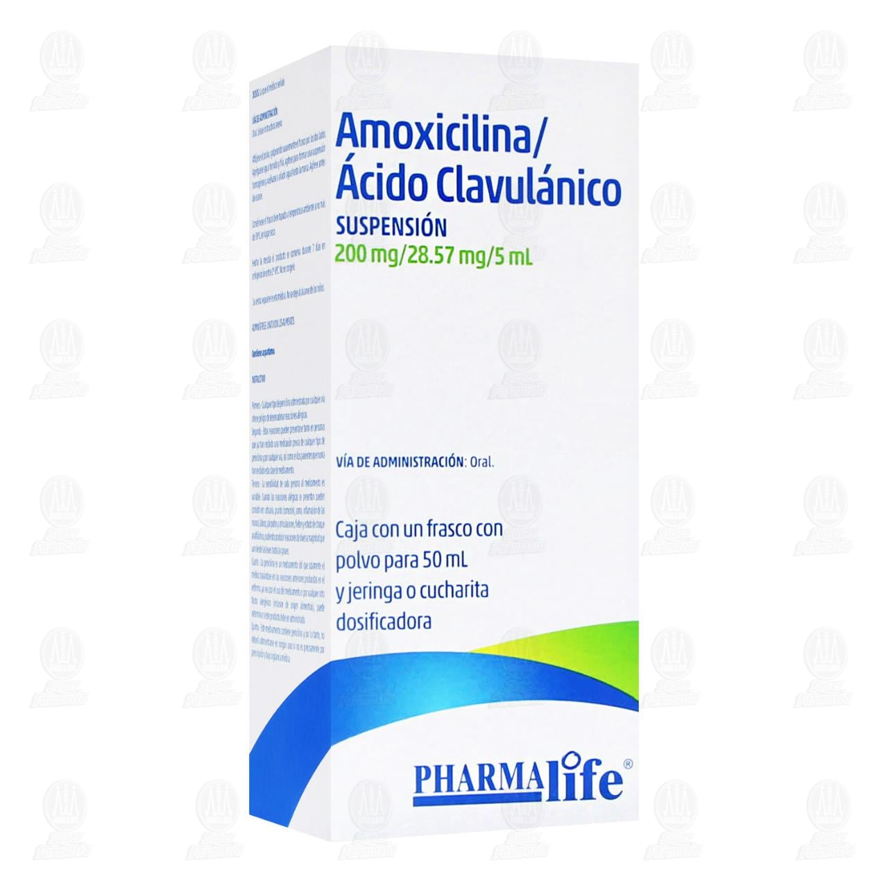 Amoxicilina, Ácido Clavulánico 200mg//5ml Suspensión 50ml Pharmalife