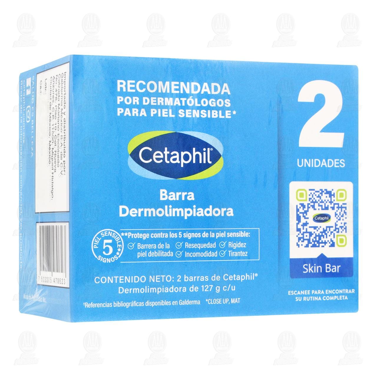 Pack Cetaphil Barra Dermolimpiadora, 2 pzas de 127 gr c/u.