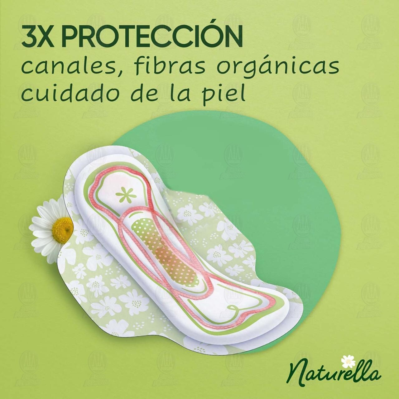 Toallas Femeninas Naturella con Alas, 32 pzas. image number 3