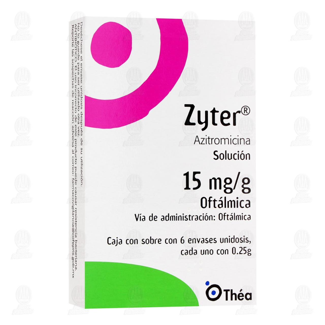 Zyter 15mg/gr Soluci&oacute;n Oft&aacute;lmica, 6 Unidades de 0.25gr c/u.