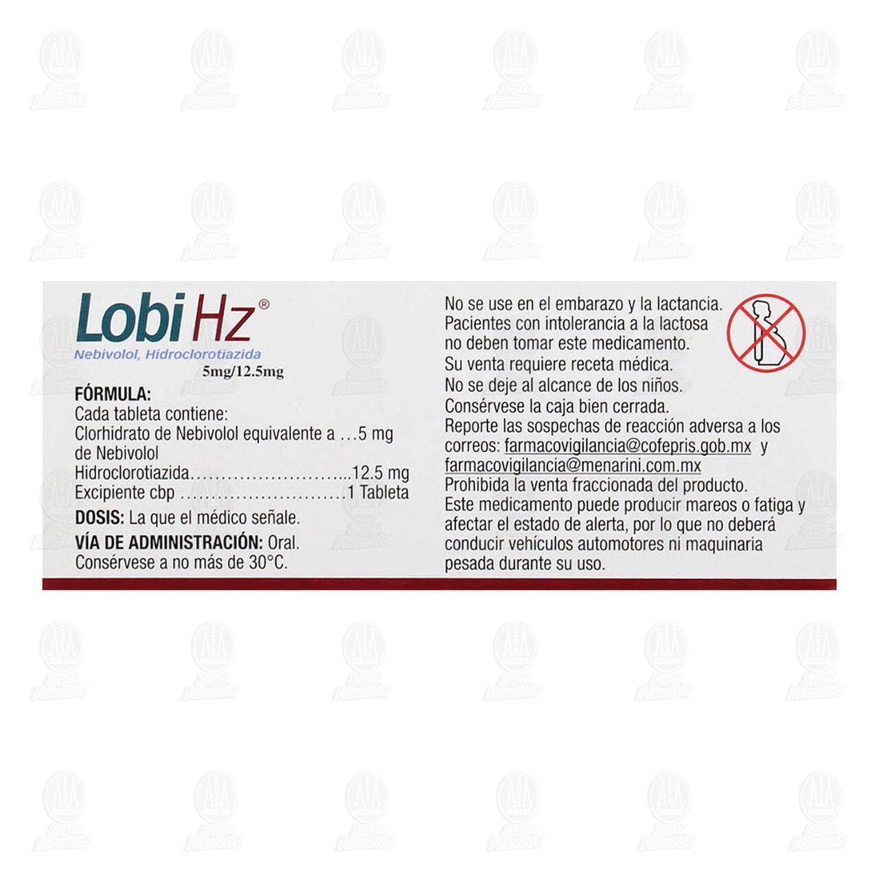 Lobi HZ 5mg/12.5mg, 28 Tabletas. image number 2