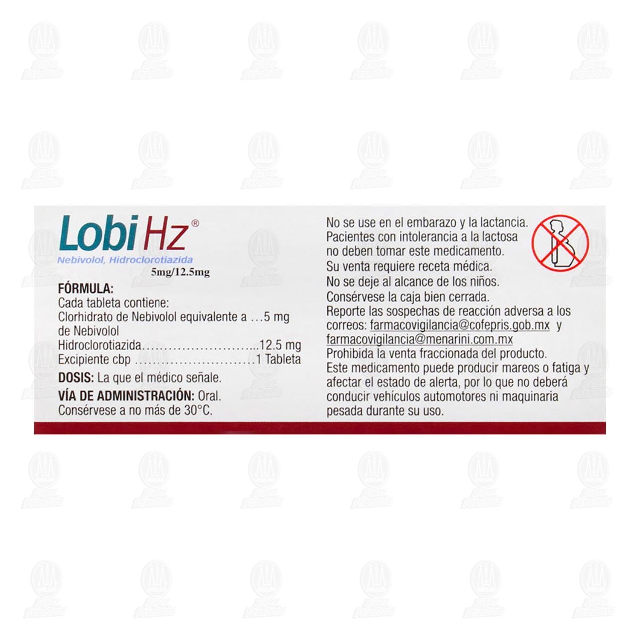 Lobi Hz 5mg/12.5mg, 14 Tabletas. image number 2