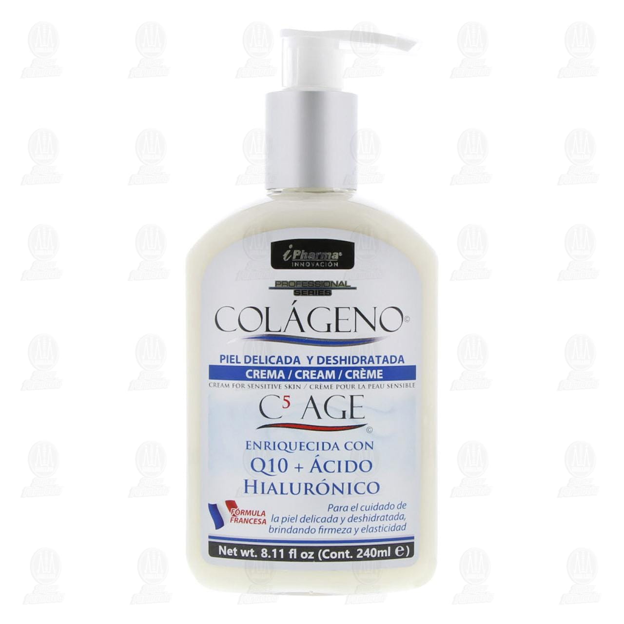 Crema con P&eacute;ptidos Col&aacute;geno Enriquecido con &Aacute;cido Hialur&oacute;nico Q10 C5 Age, 240 ml. image number 1