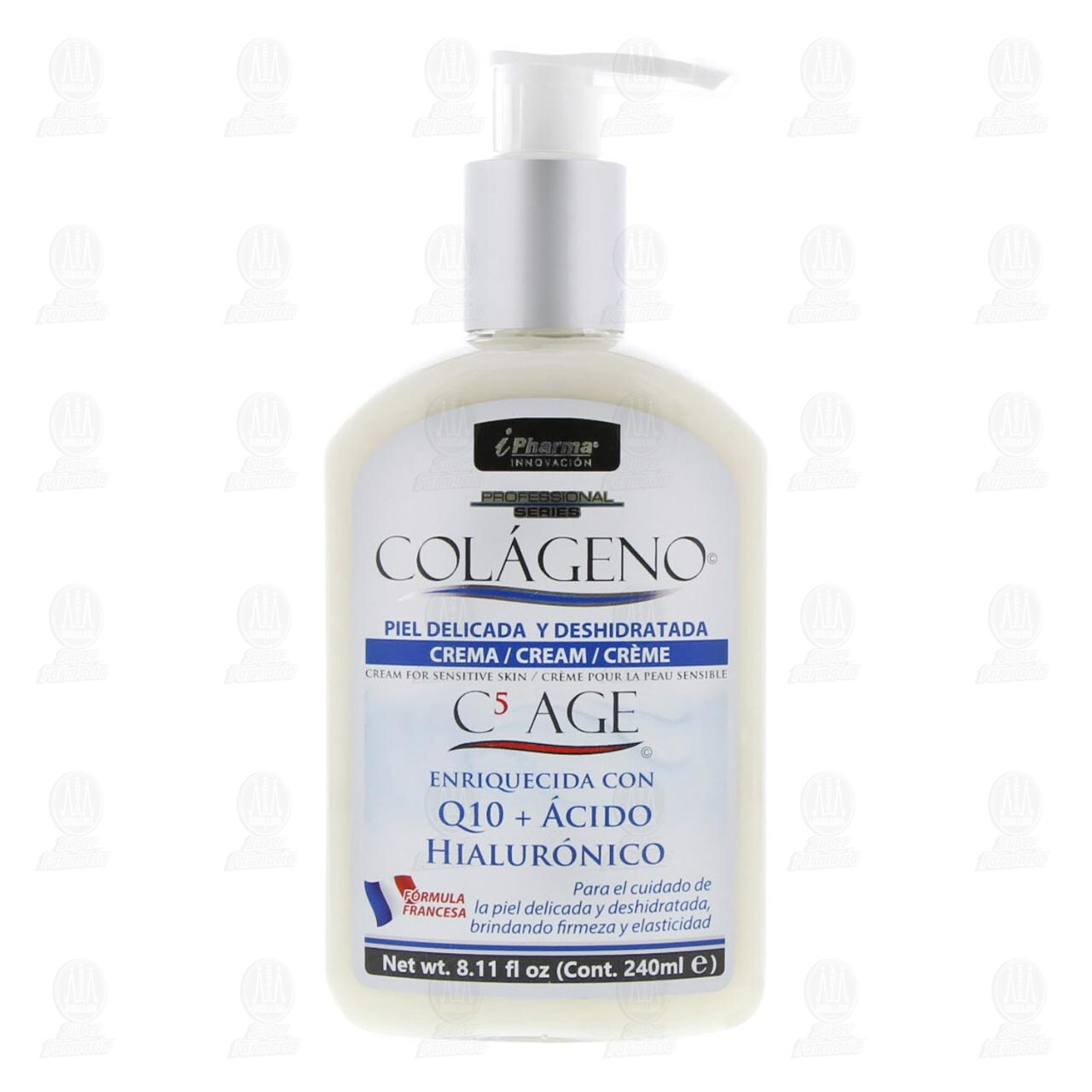 Crema con P&eacute;ptidos Col&aacute;geno Enriquecido con &Aacute;cido Hialur&oacute;nico Q10 C5 Age, 240 ml. image number 1
