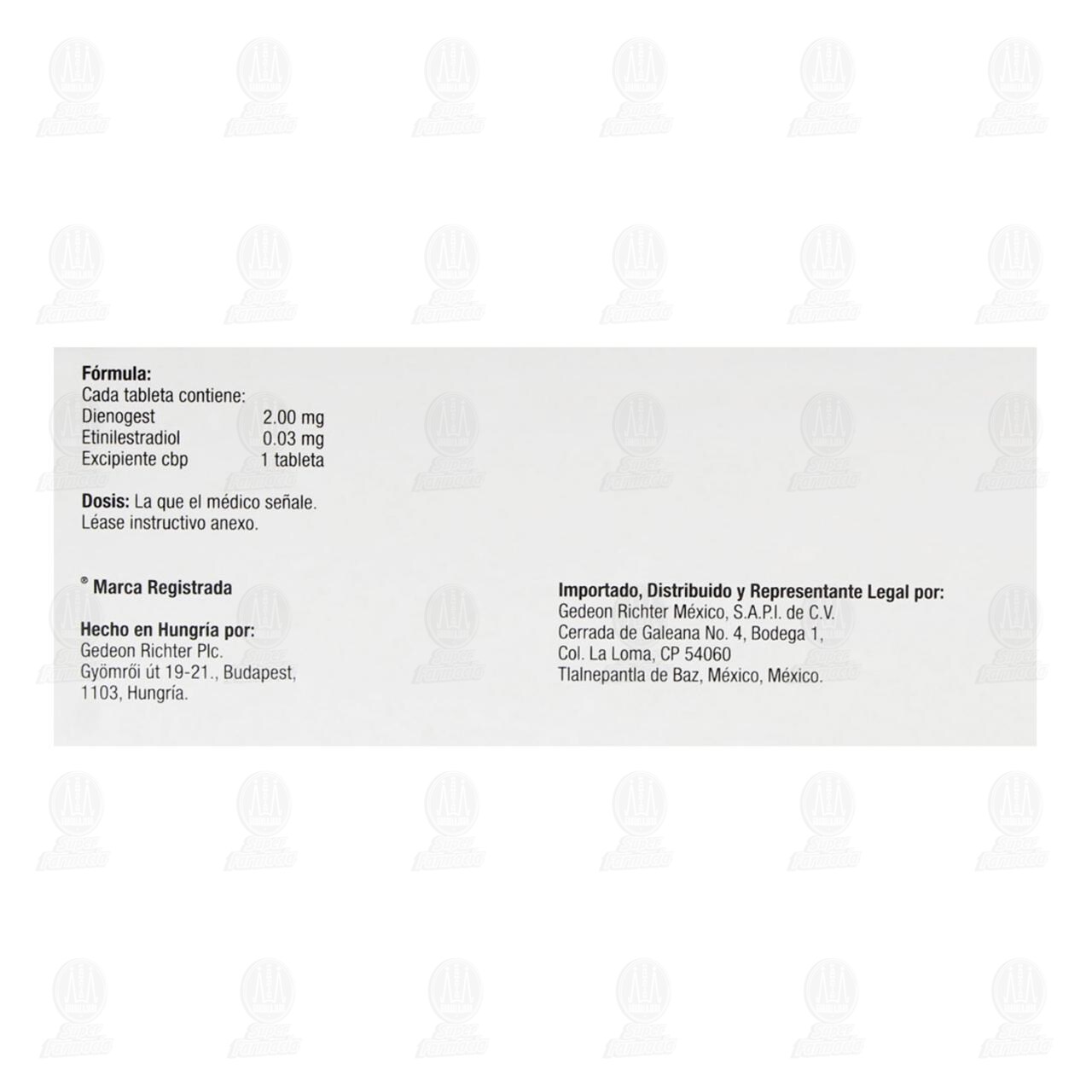 Sibilla 2.00/0.03mg, 21 Tabletas. image number 2