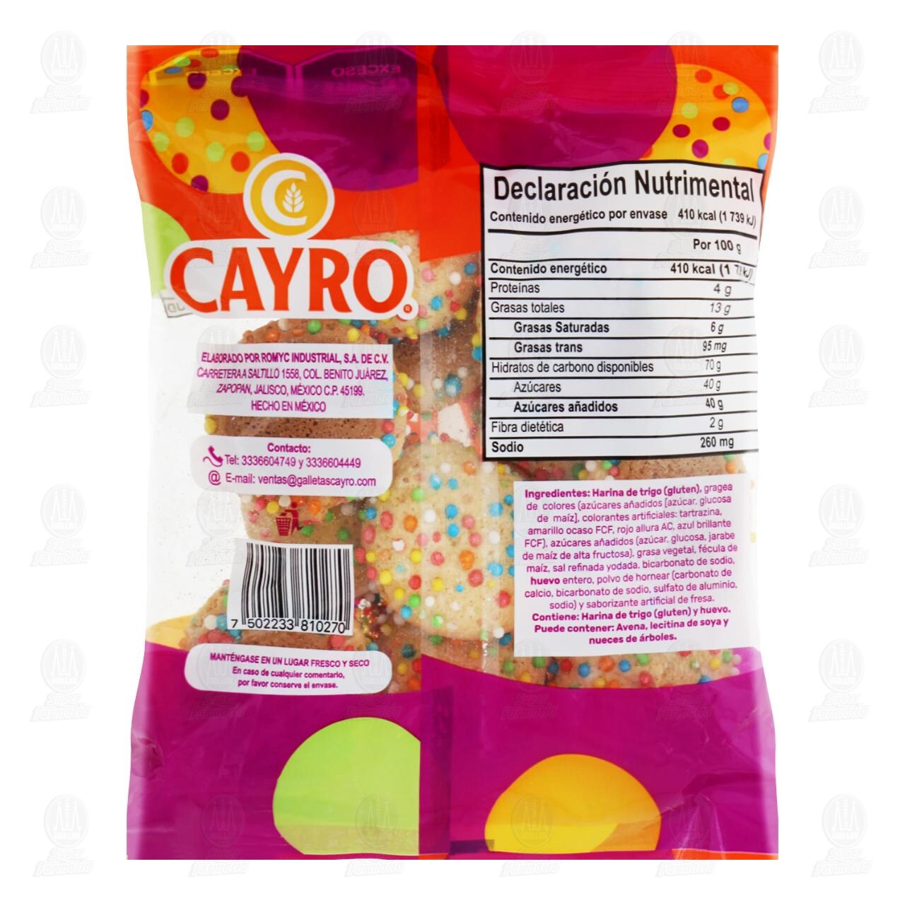 Galletas Cayro con Gragea, 100 gr. image number 1
