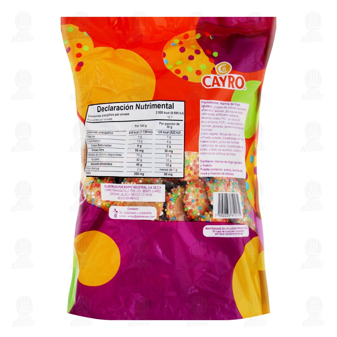 Galletas Cayro con Gragea, 500 gr. image number 1