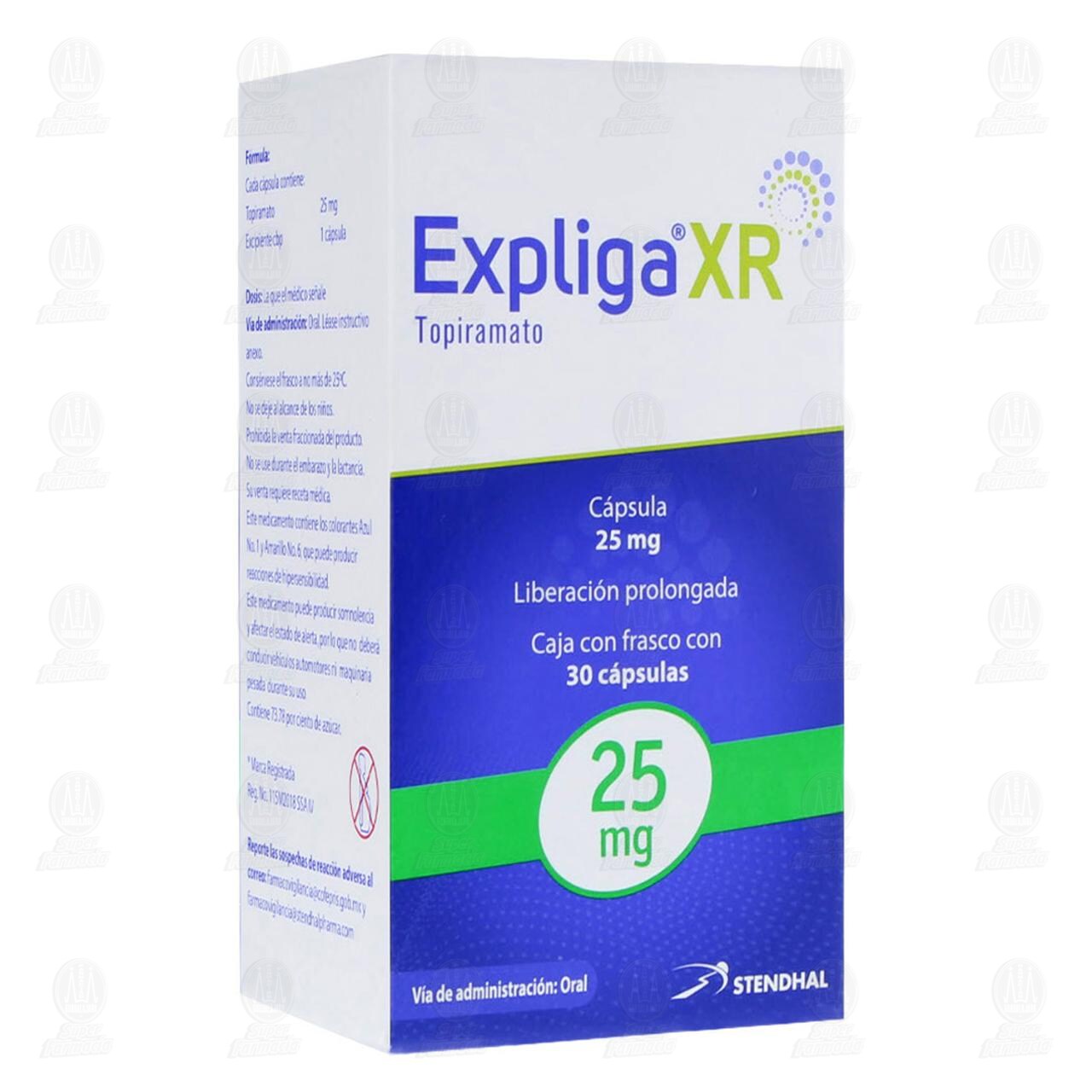 Expliga XR 25 mg, 30 C&aacute;psulas. image number 0