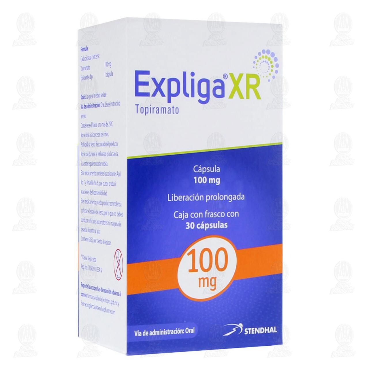 Expliga XR 100 mg, 30 C&aacute;psulas. image number 0