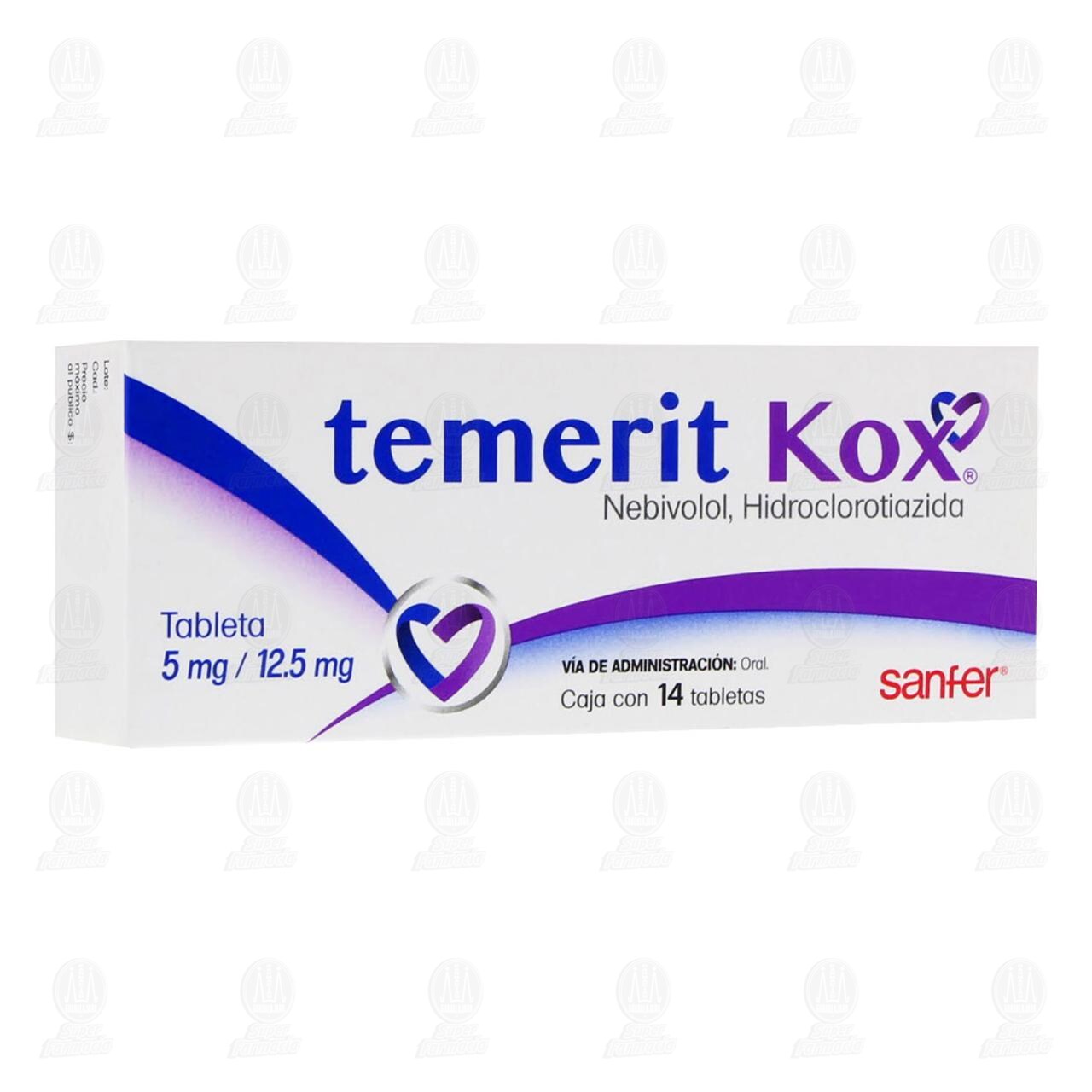 Temerit Kox 5mg/12.5mg, 14 Tabletas. image number 0