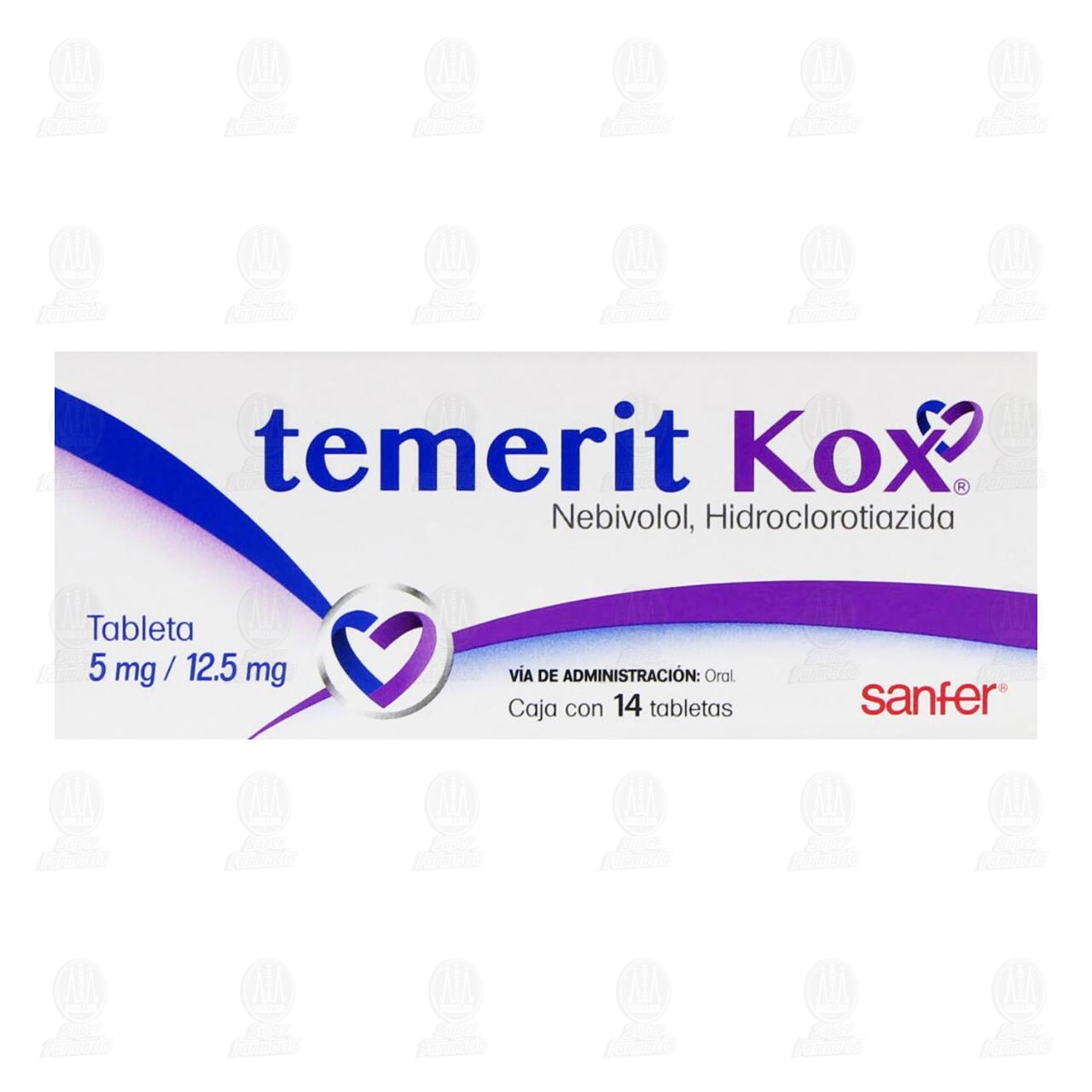 Temerit Kox 5mg/12.5mg, 14 Tabletas. image number 1