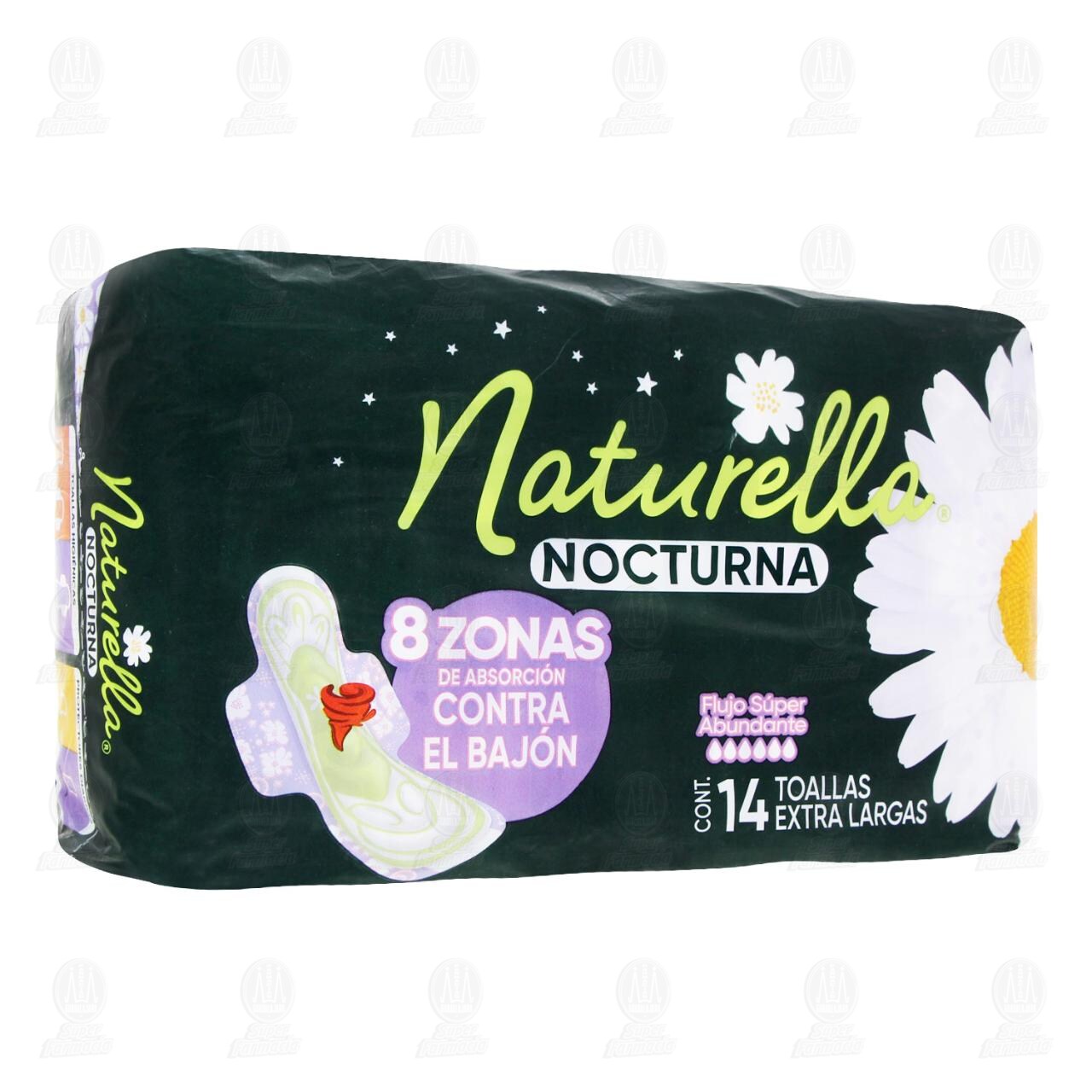 Toallas Femeninas Naturella Nocturna Extra Largas, 14 pzas. image number 0