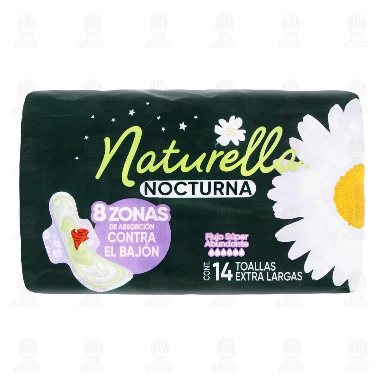 Toallas Femeninas Naturella Nocturna Extra Largas, 14 pzas. image number 1